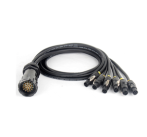 HYPERCORD 6ft 19Pin Male Socapex to 6x PowerCON Breakout Cable